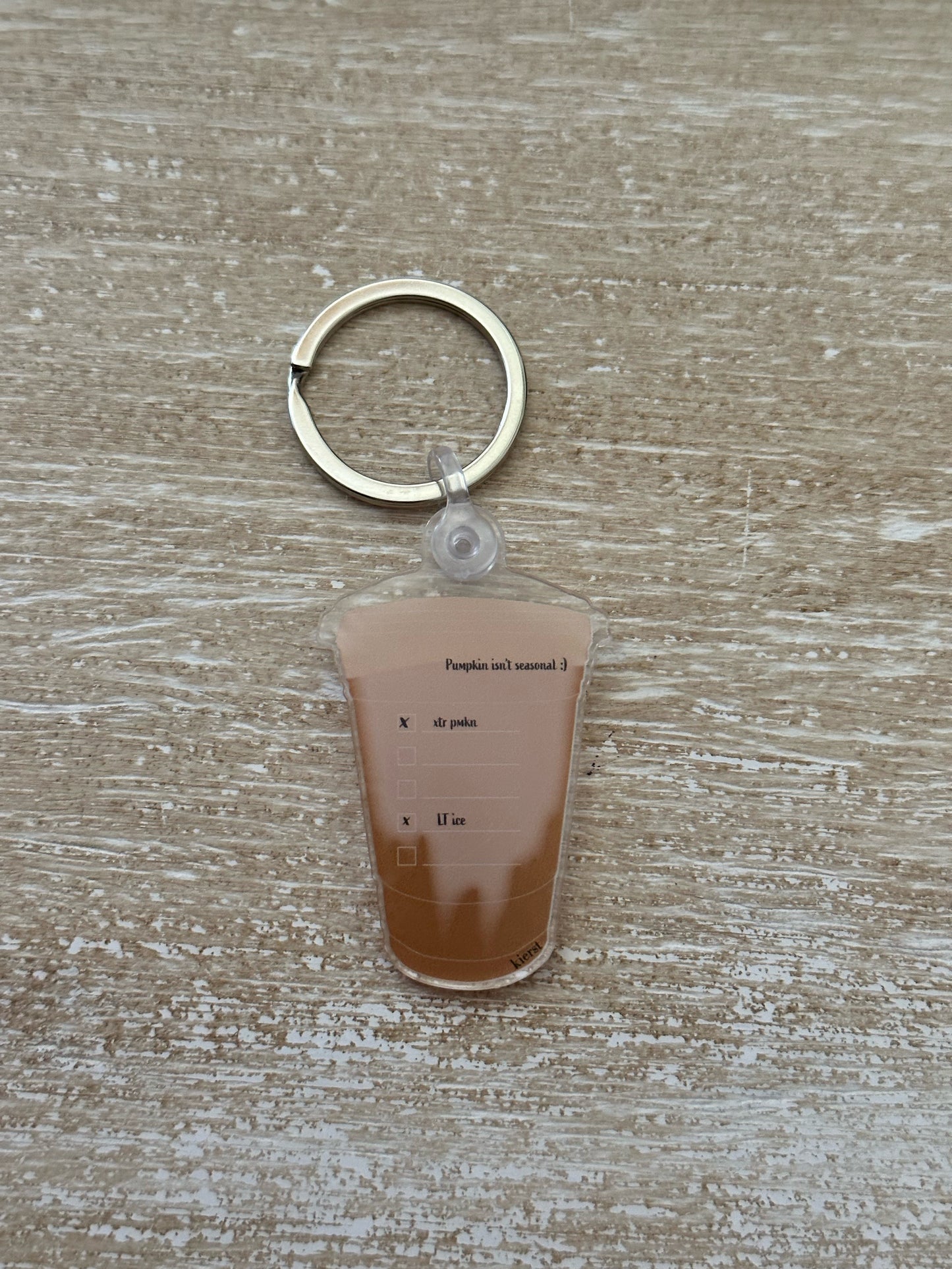 Pumpkin Coffee Keychain