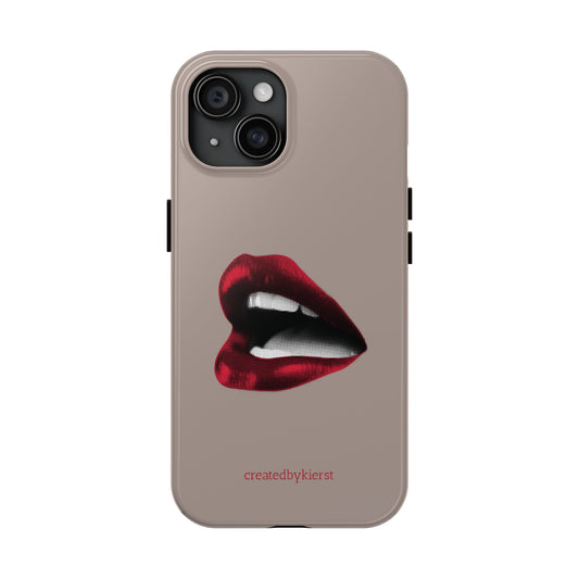 Vintage Newspaper Red Lips iPhone Case