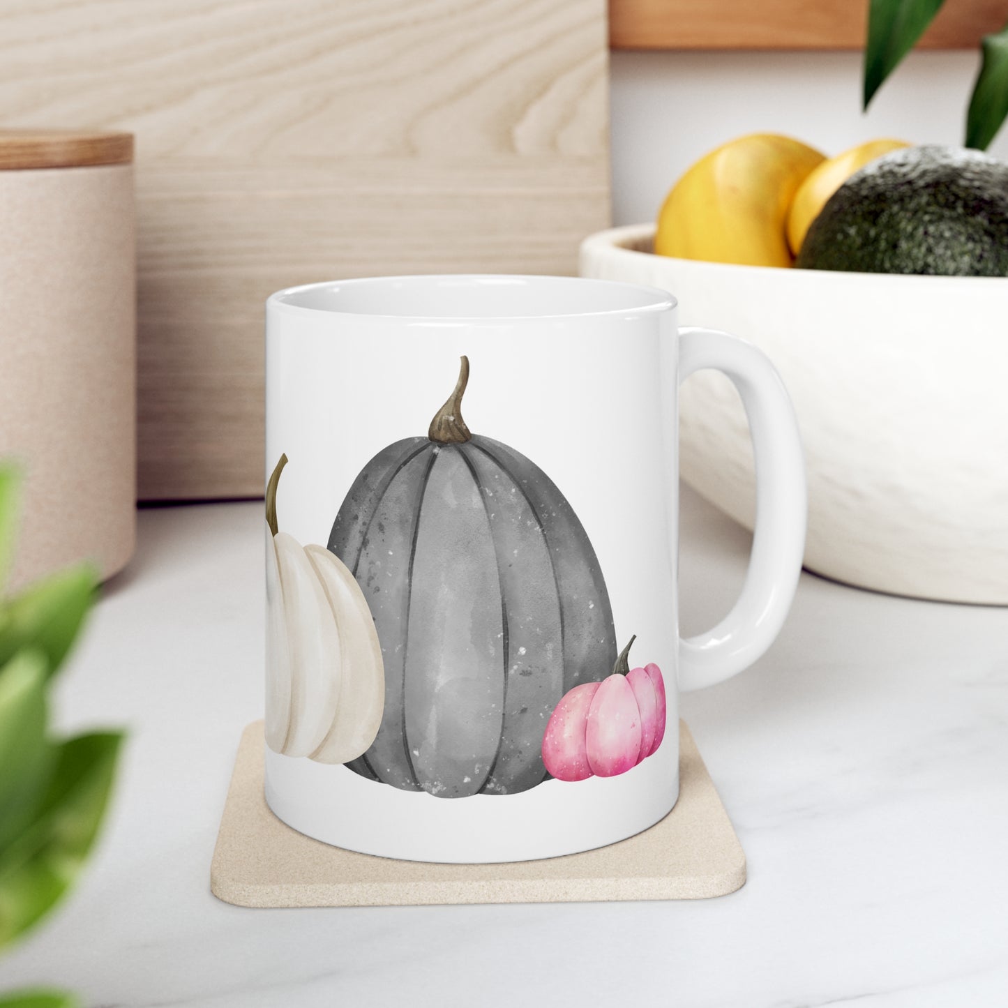 Watercolor Pumpkin Ceramic Mug 11oz