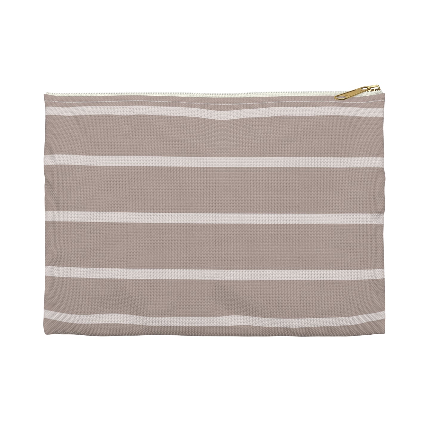 Cream and Brown Accessory Pouch