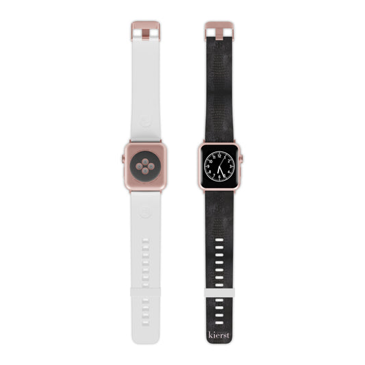 Black Crocodile Print Watch Band for Apple Watch