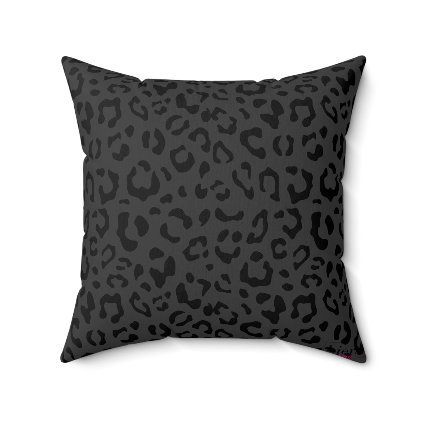 Black and Grey Leopard Throw Pillow