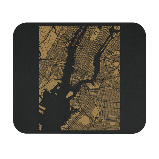 Gold NY Map Mouse Pad (Rectangle)