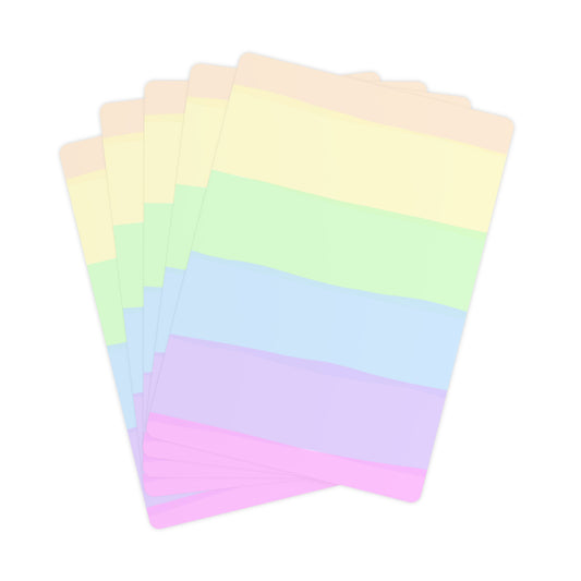 Pastel Rainbow Poker Cards