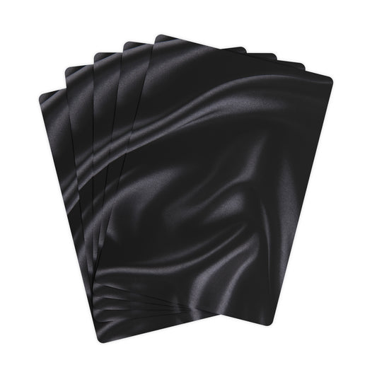 Black Silk Print Poker Cards