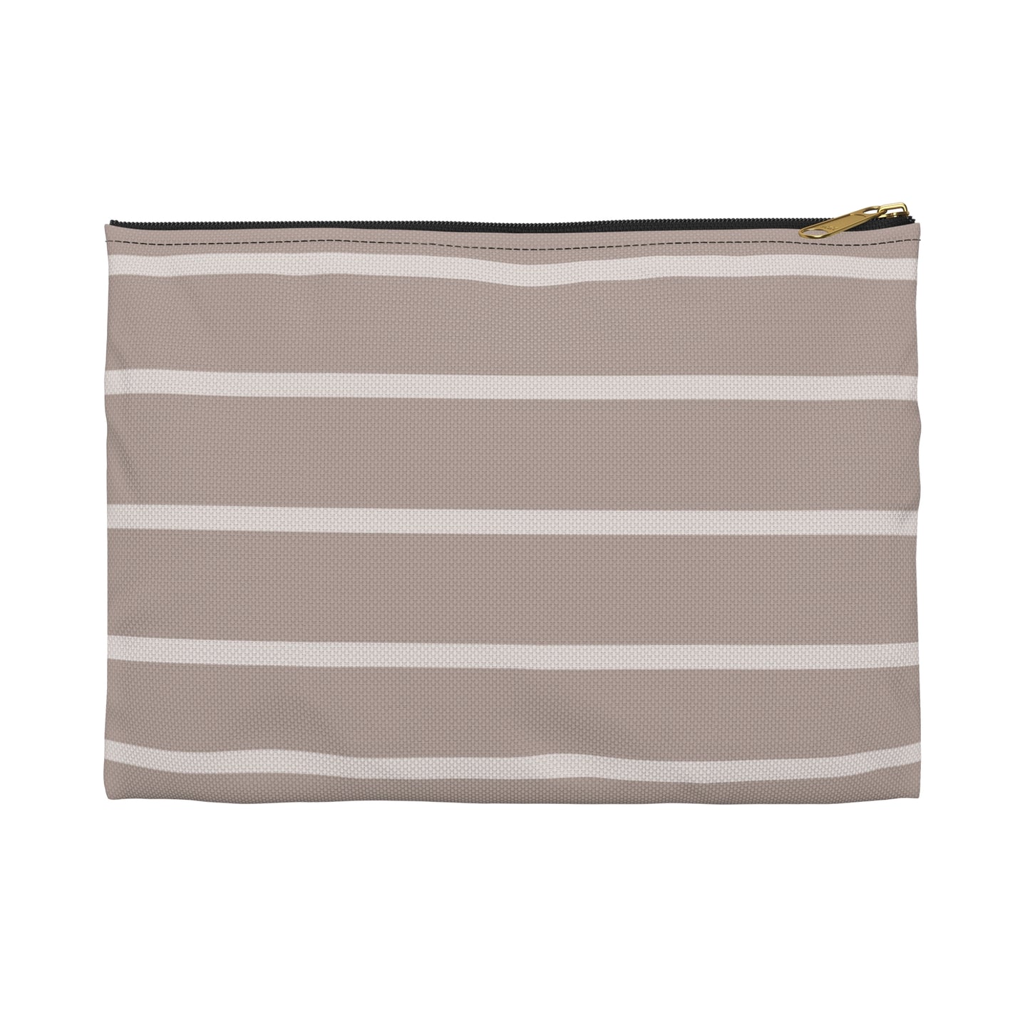 Cream and Brown Accessory Pouch