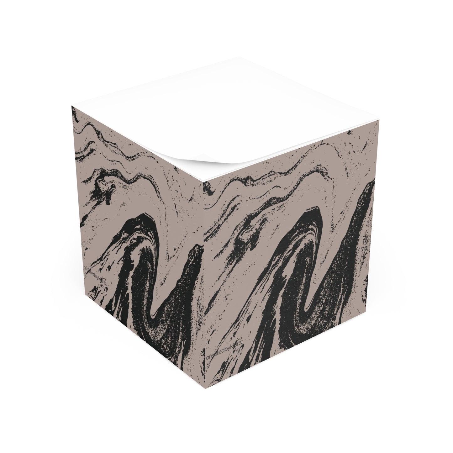 Black and Brown Marble Note Cube