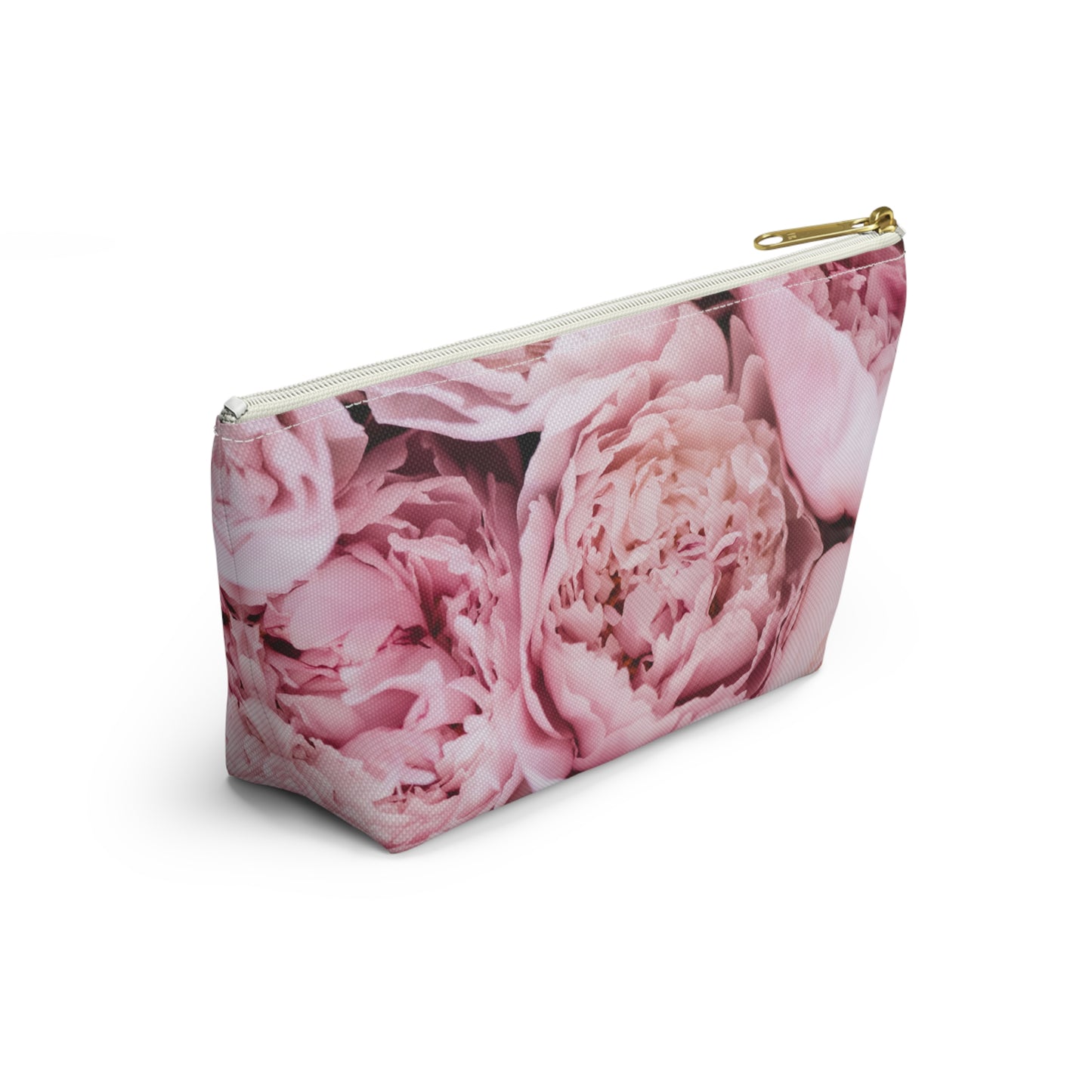 Pink Peonies Accessory Pouch w T-bottom