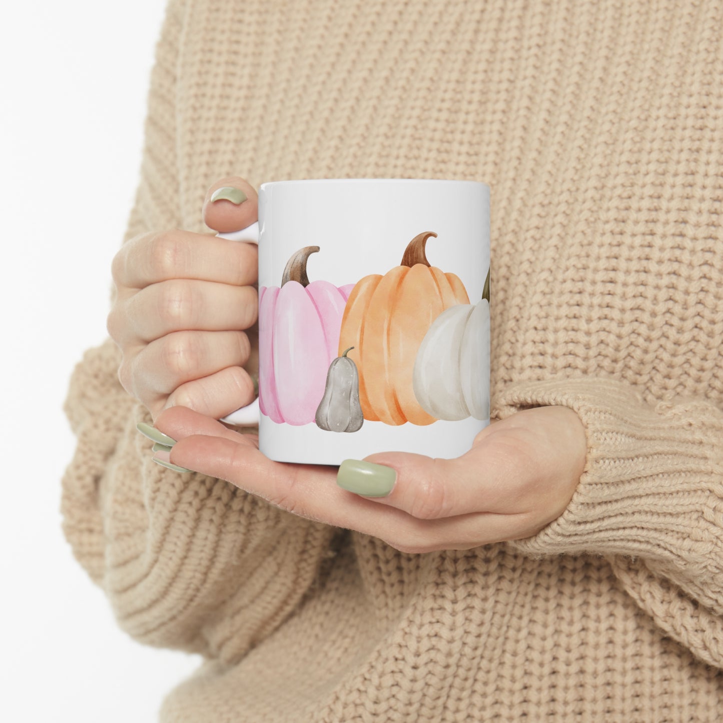 Watercolor Pumpkin Ceramic Mug 11oz