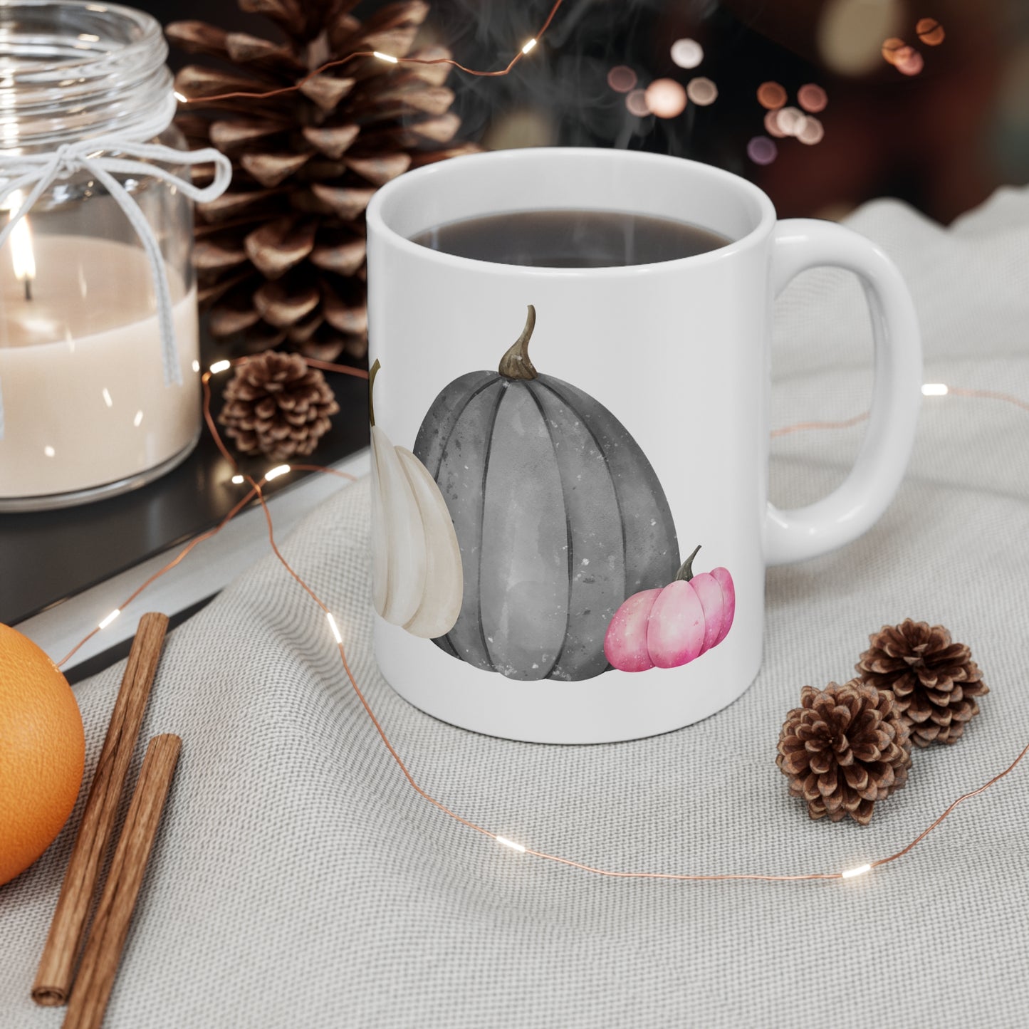 Watercolor Pumpkin Ceramic Mug 11oz