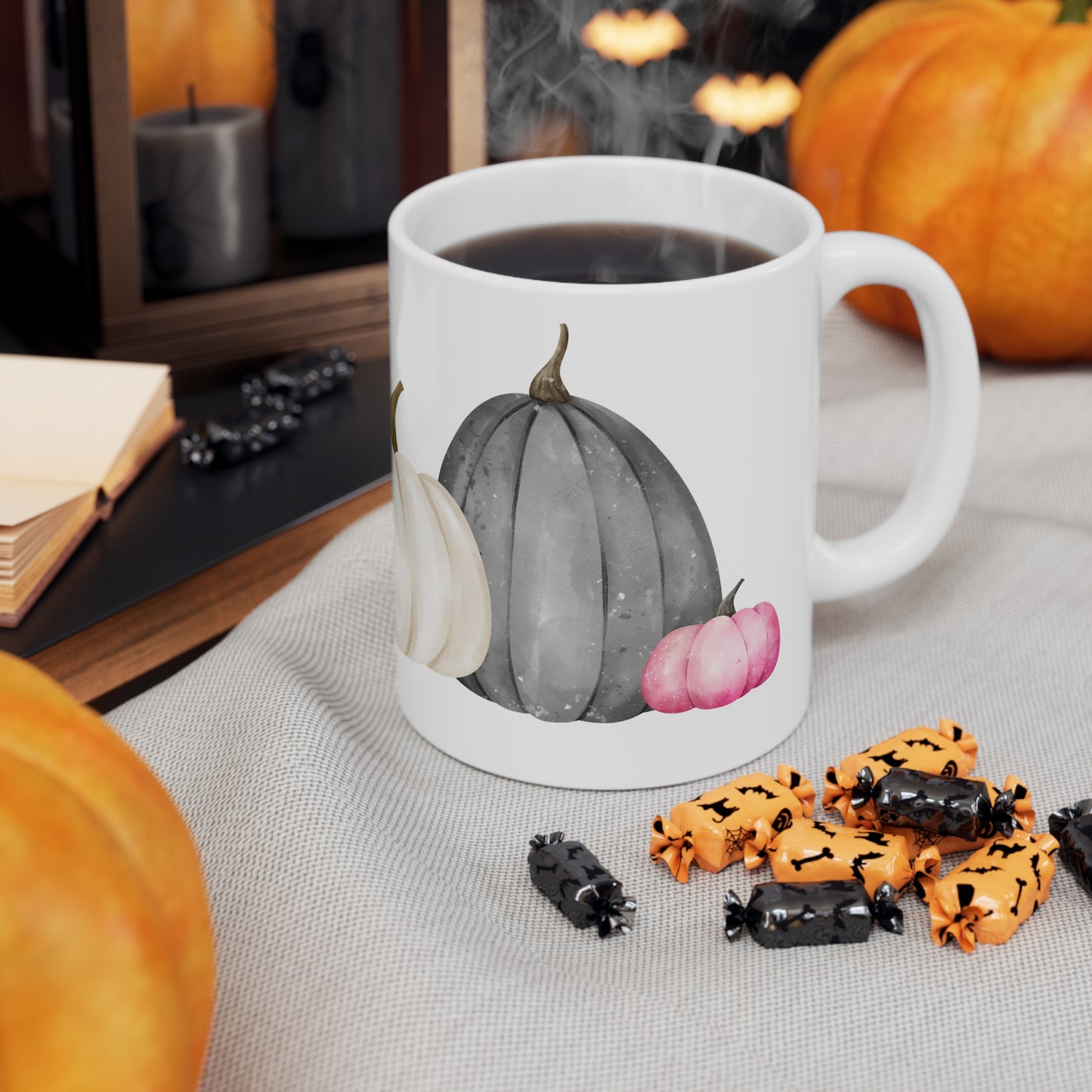 Watercolor Pumpkin Ceramic Mug 11oz