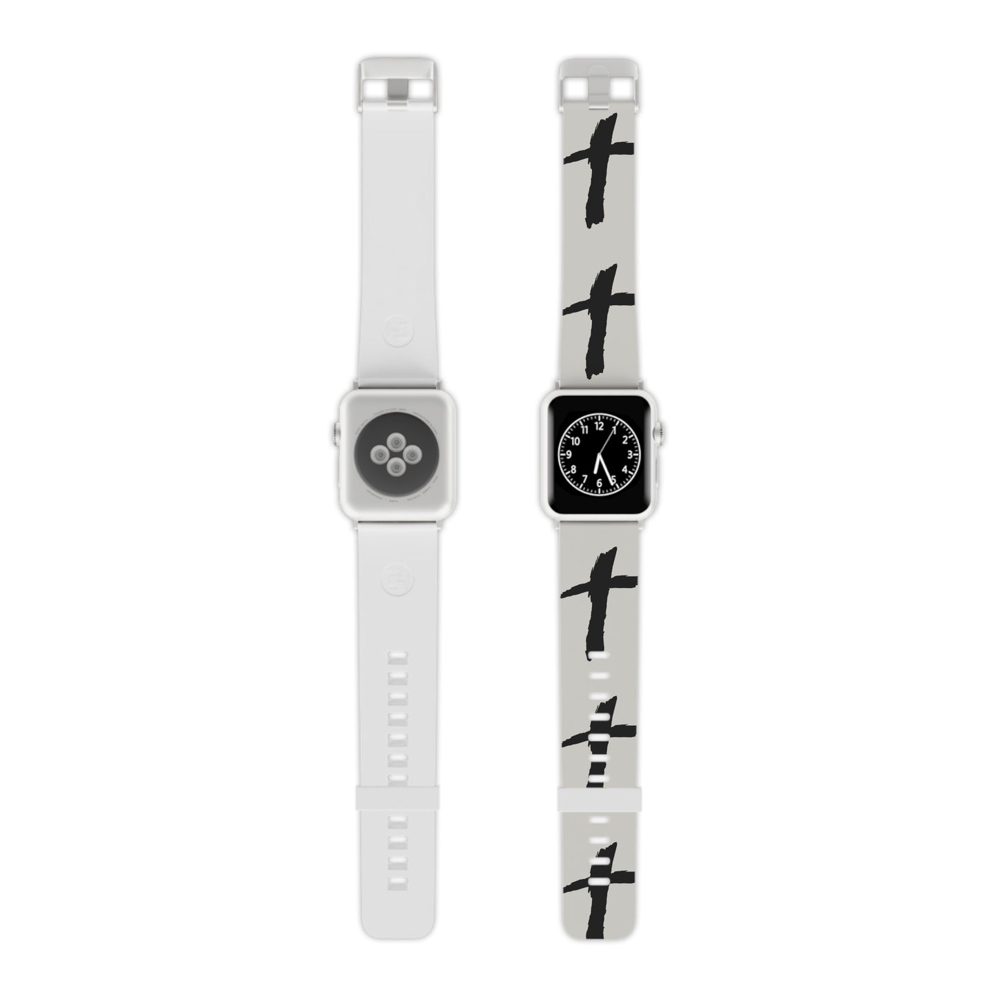 Black Brushstroke Cross Apple Watch Band