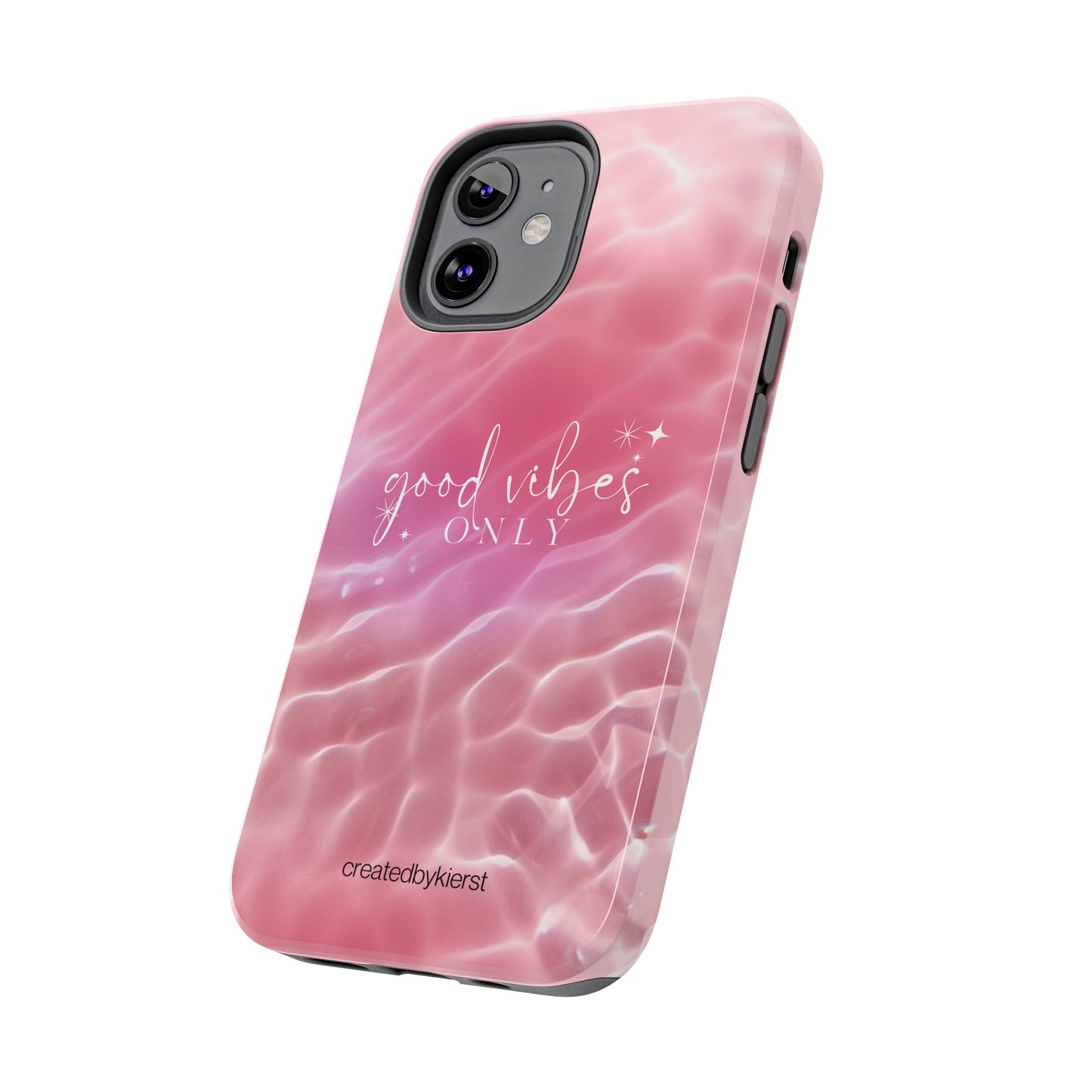 Good Vibes on Pink Water iPhone Case