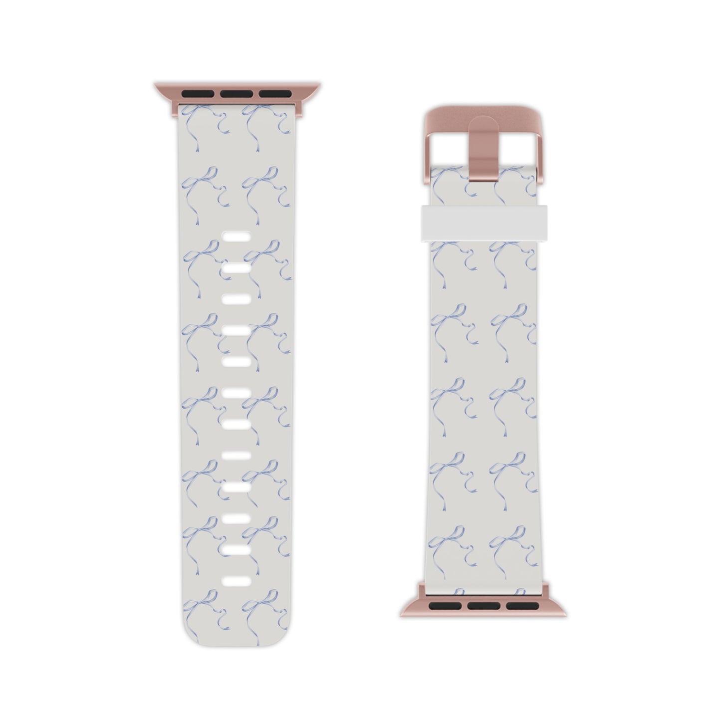 Multiple Thin Blue Bows Apple Watch Band