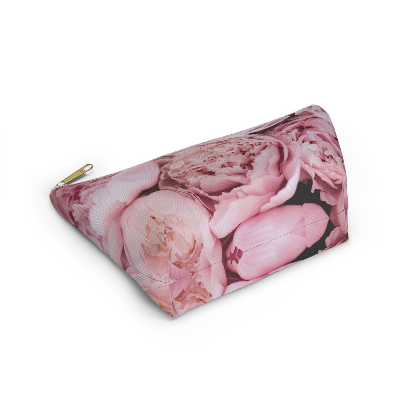 Pink Peonies Accessory Pouch w T-bottom