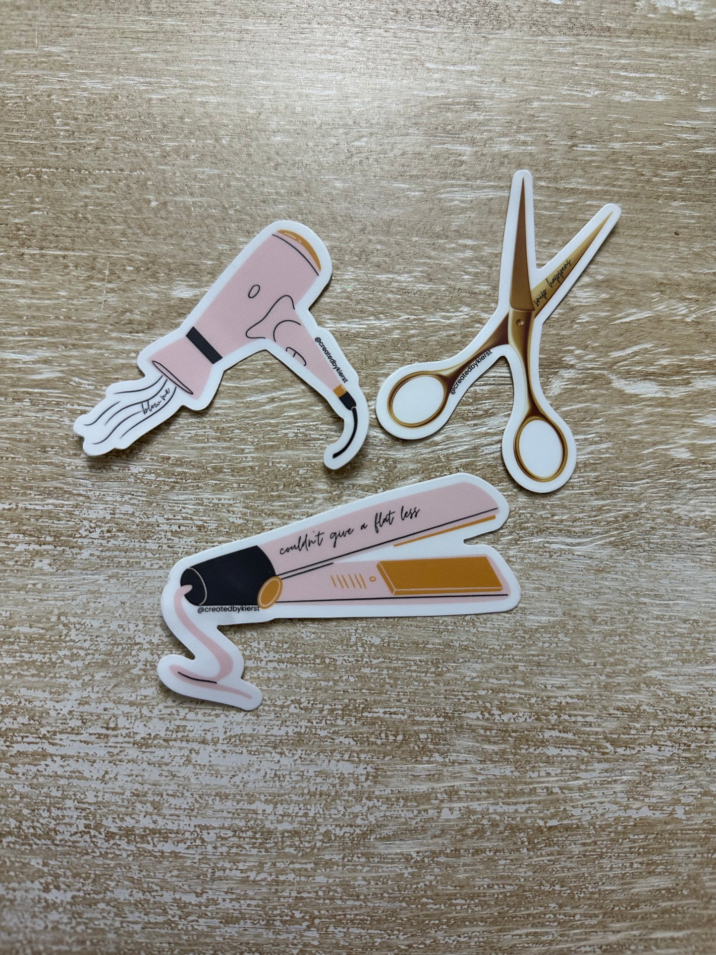 Snip Happens Gold Scissors Sticker