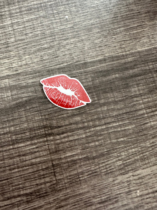 Red lips temporary tattoo