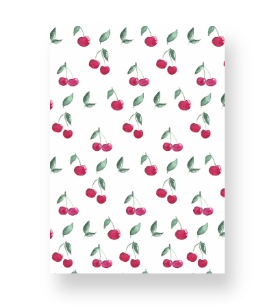 Cherry Stems on White Notebook