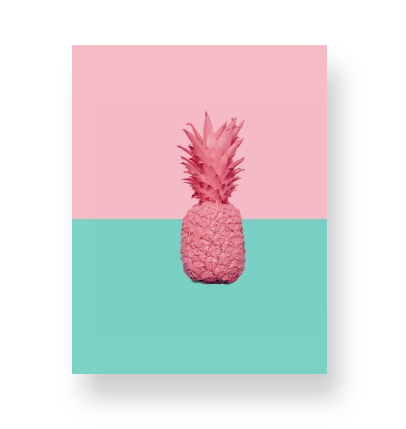 Coral and Teal Pineapple Notebook