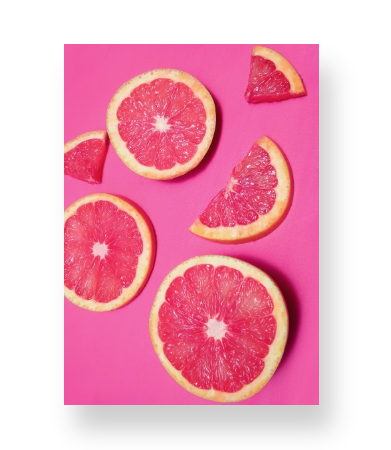 Grapefruit on Pink Notebook