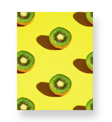 Kiwis on Yellow Notebook