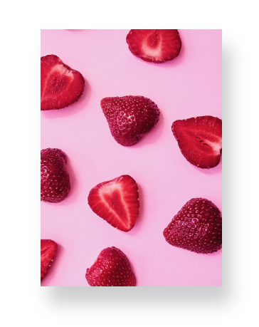 Strawberries on Pink Notebook