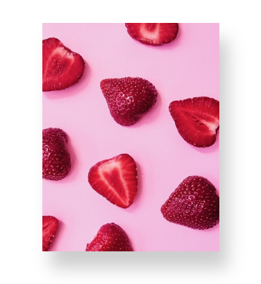 Strawberries on Pink Notebook