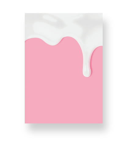 Dripping White Paint on Pink Notebook