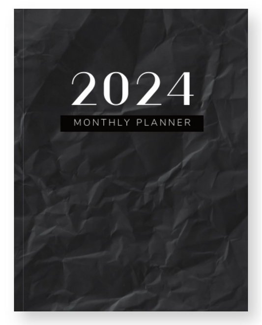 2024 Black Crinkle Planner