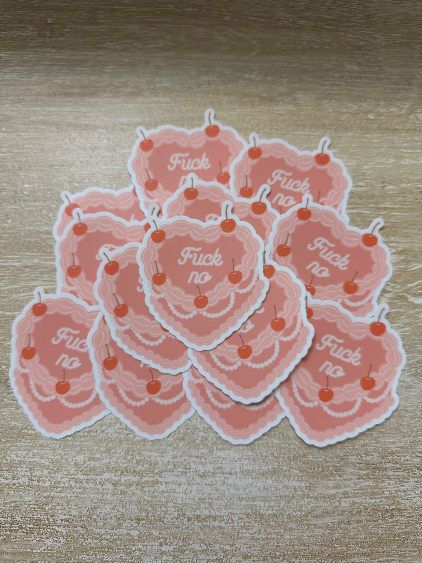 Heart Shaped Cake Stickers