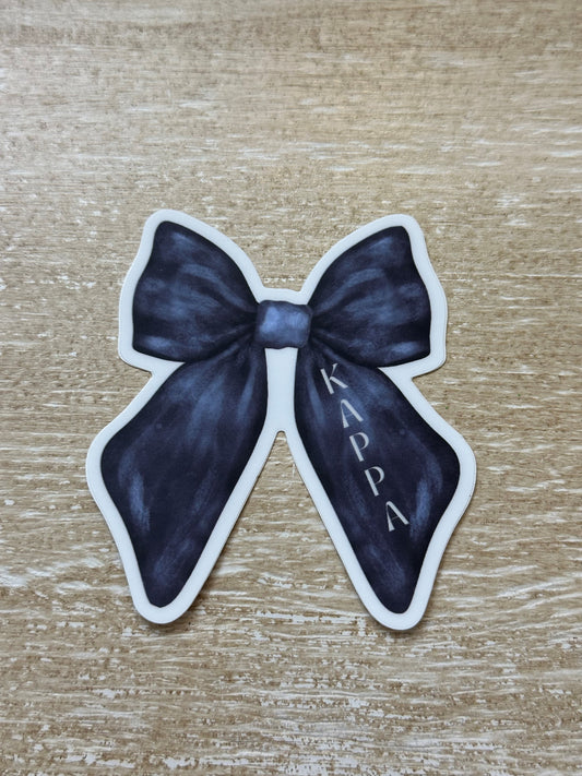 Navy Blue Bow Kappa Kappa Gamma Sticker