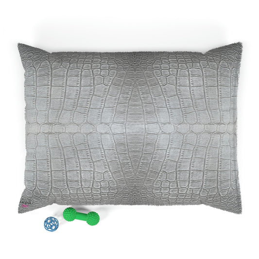 Grey Toned Alligator Print Pet Bed