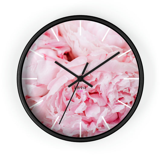 Pink Peony Wall clock