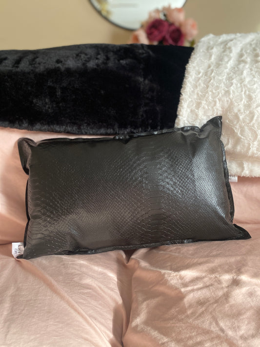 Anaconda Faux Leather Pillow - createdbykierst