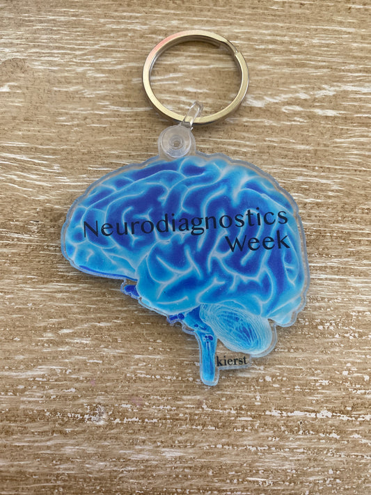 Neurodiagnostics Week Keychain - createdbykierst
