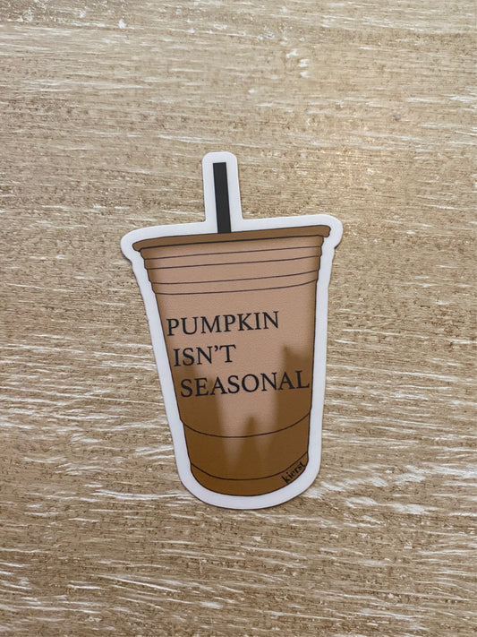 Pumpkin Iced Coffee Sticker - createdbykierst
