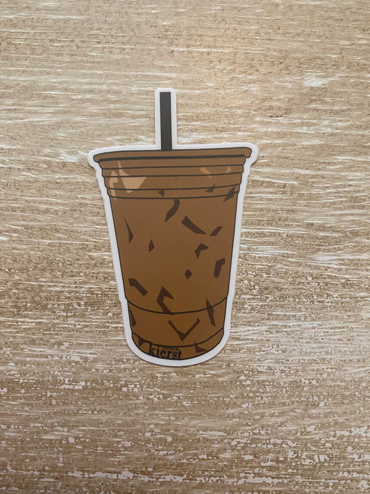 Iced Coffee Sticker - createdbykierst