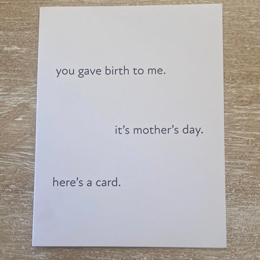 Birthed Me Card - createdbykierst